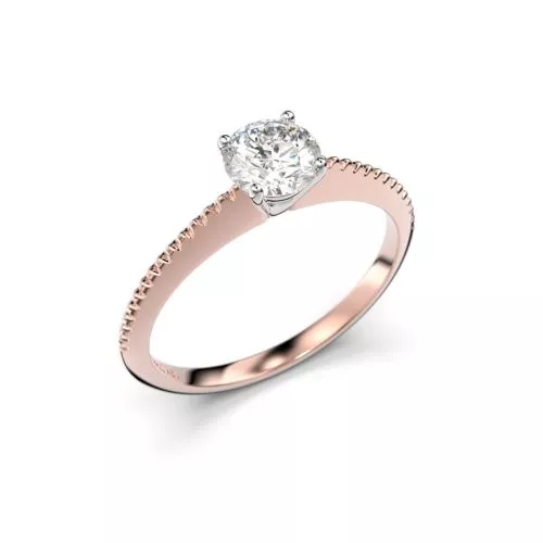 Festive Larissa timanttisormus, puna- ja valkokulta 555-050-PV