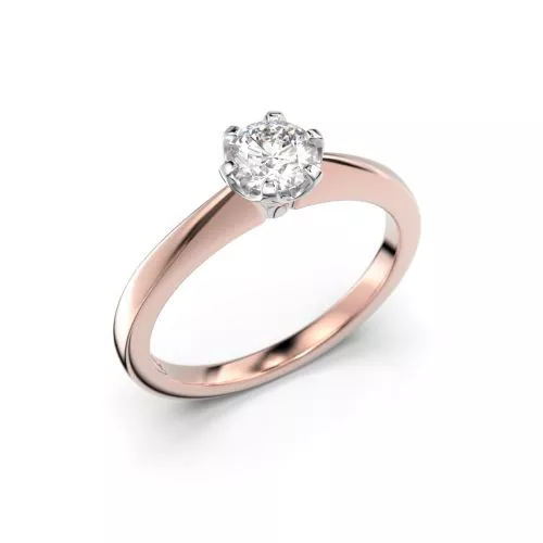 Festive Vivian timanttisormus, puna- ja valkokulta 557-040-PV