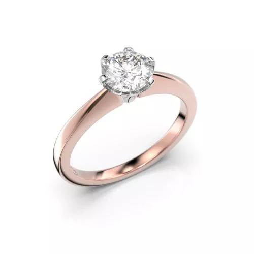 Festive Vivian timanttisormus, puna- ja valkokulta 557-070-PV