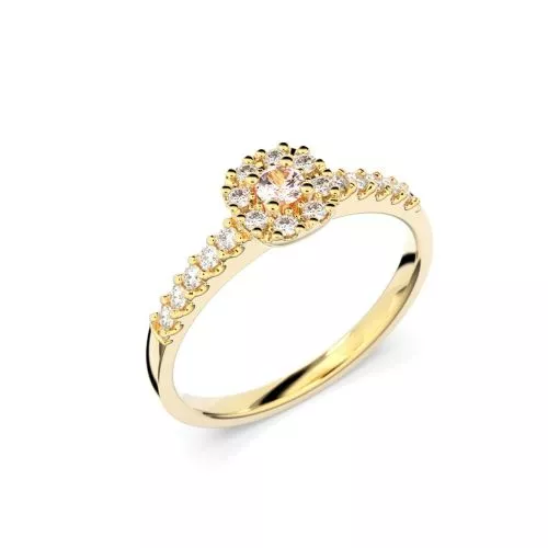 Festive Jasmin Morganiitti timanttisormus, keltakulta 561-025M-KK