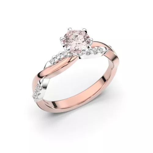 Festive Teresa Morganiitti timanttisormus, puna- ja valkokulta 569-064M-PV