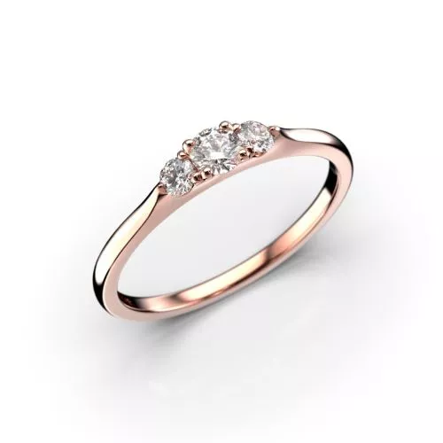 Festive Megan timanttisormus, punakulta 570-022-PK