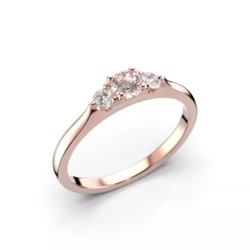 Festive Megan Morganiitti timanttisormus, punakulta 571-034M-PK