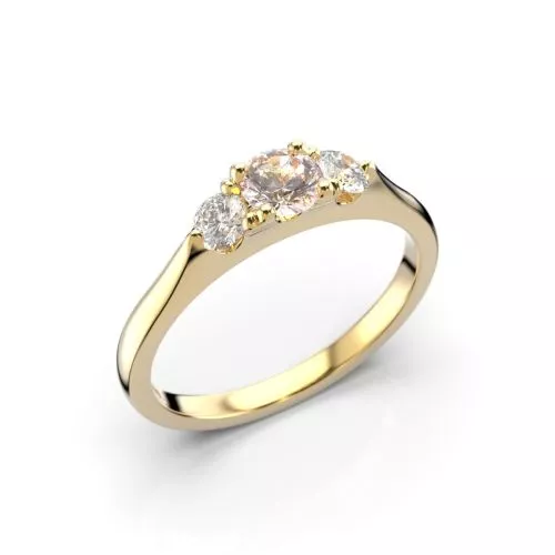 Festive Megan Morganiitti timanttisormus, keltakulta 572-050M-KK