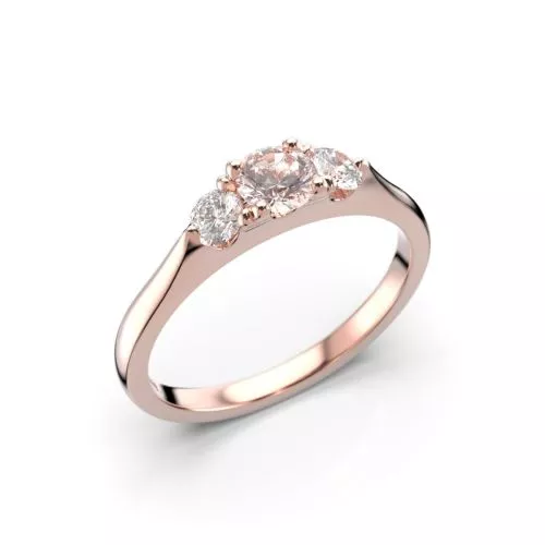 Festive Megan Morganiitti timanttisormus, punakulta 572-050M-PK