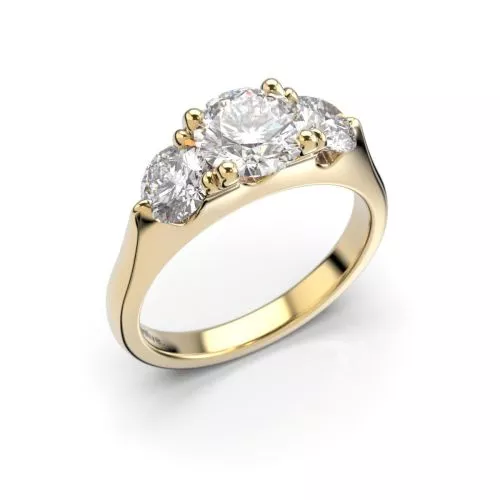 Festive Megan Superior timanttisormus, keltakulta 573-180-KK