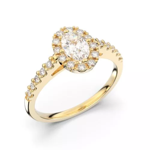 Festive Evelyn timanttisormus, keltakulta 577-072-KK