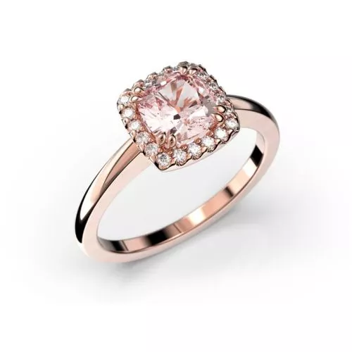 Festive Elsa timanttisormus / morganiitti 14-587-090M-PK-HSI1-1