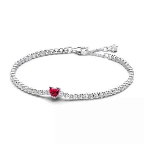 Pandora Red Sparkling Heart Tennis rannekoru 18 cm 590041C02-1