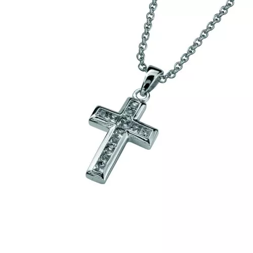 Hopeinen ristikaulakoru 590606000-1