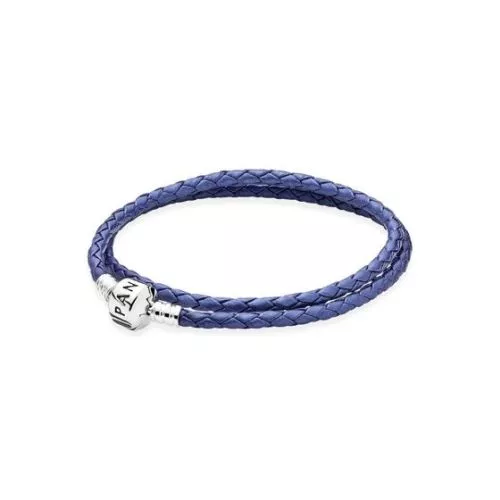 Pandora Shiny Blue Leather rannekoru 590705CSB-D2-1