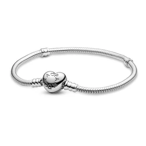 Pandora Moments Silver Heart -rannekoru (16cm) 590719-1