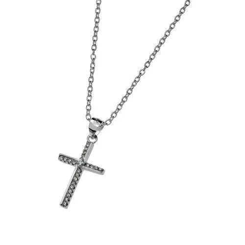 Hopeinen ristikaulakoru 591506000-1