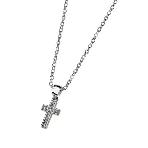 Hopeinen ristikaulakoru 591806000-1