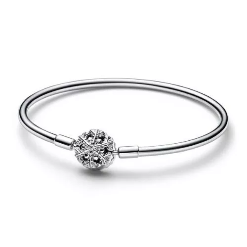 Pandora Moments Sparkling Snowflake Clasp Bangle rannekoru 17cm 592286C01-1