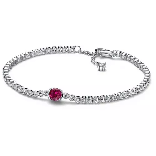 Pandora Timeless Red Sparkling Round Pavé Tennis rannekoru 18 cm  592403C01-1