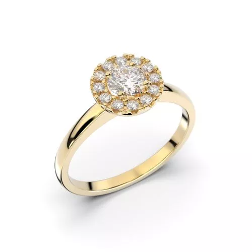 Festive Isabella timanttisormus, keltakulta 594-042-KK