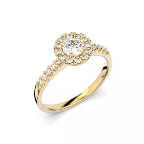 Festive Isabella timanttisormus, keltakulta 595-052-KK