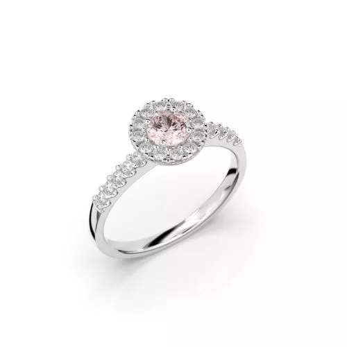 Festive Isabella Morganiitti timanttisormus, platina 595-052M-PT