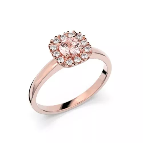 Festive Josefiina Morganiitti timanttisormus, punakulta 596-042M-PK