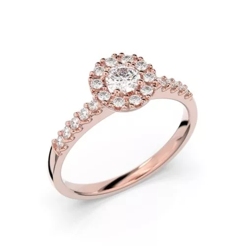 Festive Annabella timanttisormus, punakulta 599-038-PK