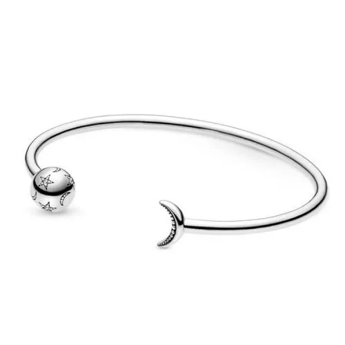 Pandora Moon And Star Open Bangle -rannekoru (17,5cm) 599120C01-1