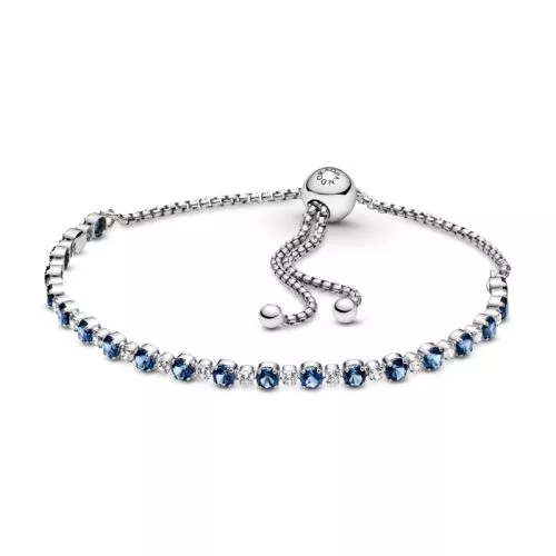 Pandora Blue and Clear Sparkle Slider rannekoru 599377C01-1-2
