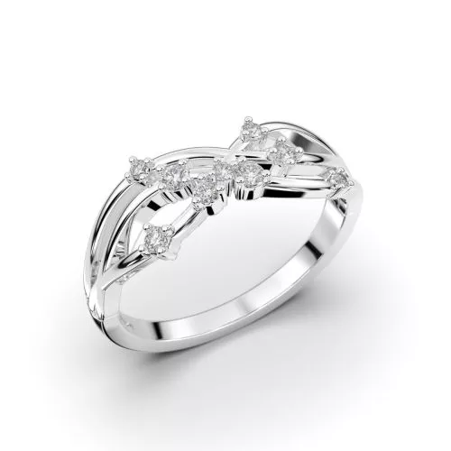 Festive Stella timanttisormus, platina 602-012-PT