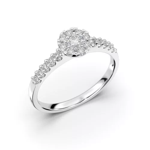 Festive Bella timanttisormus, platina 607-025-PT