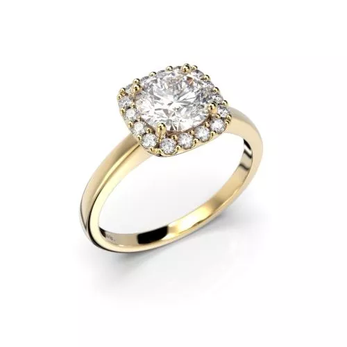 Festive Jennifer timanttisormus, keltakulta 638-116-KK