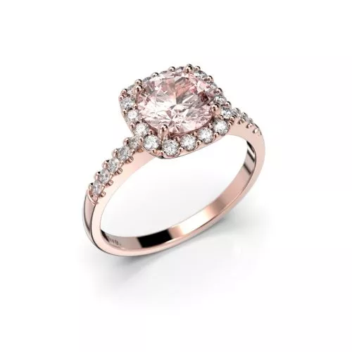 Festive Jennifer Morganiitti timanttisormus, punakulta 639-126M-PK