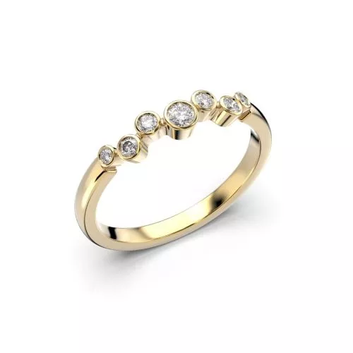 Festive Drop timanttisormus keltakulta 644-015-KK