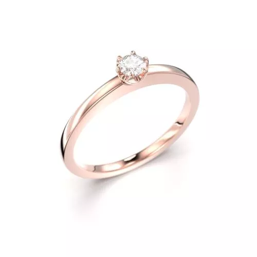 Festive Adele timanttisormus, punakulta 651-010-PK