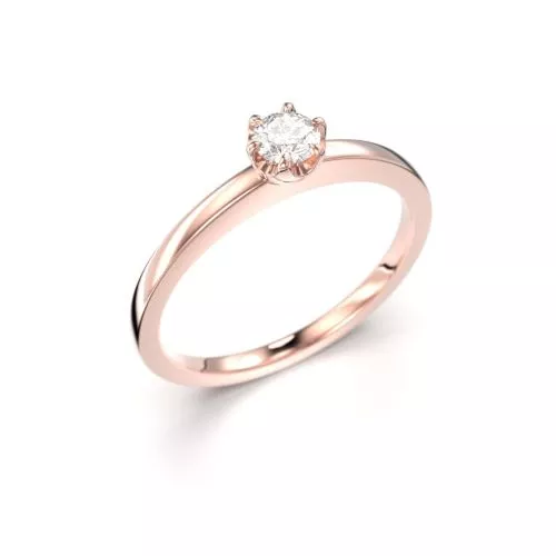 Festive Adele timanttisormus, punakulta 651-015-PK