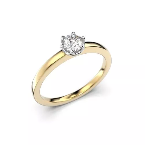 Festive Adele timanttisormus, kelta- ja valkokulta 651-030-KV