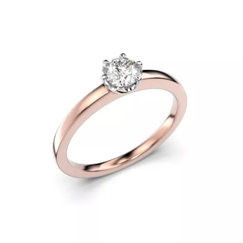 Festive Adele timanttisormus, puna- ja valkokulta 651-030-PV