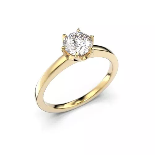 Festive Adele timanttisormus, keltakulta 651-070-KK
