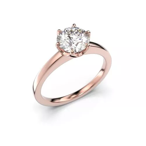 Festive Adele timanttisormus, punakulta 651-100-PK