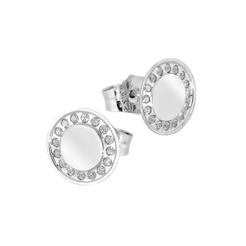 Weißes Goldiset Ohrringe 6537-TI-9K-1