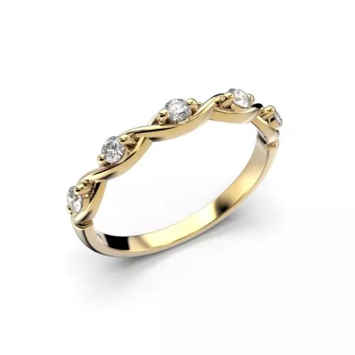 Festive Aida timanttisormus, keltakulta 661-020-KK