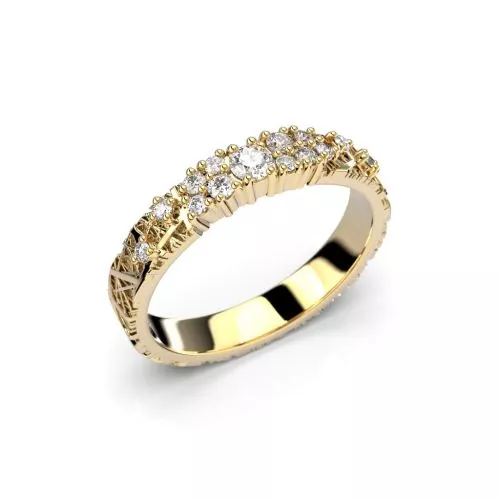 Festive Routa Rakka Kaita timanttisormus, keltakulta 665-023-KK