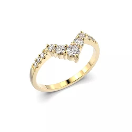 Festive Juliette timanttisormus, keltakulta 676-021-KK