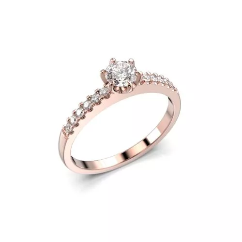 Festive Julianna timanttisormus, punakulta 682-042-PK