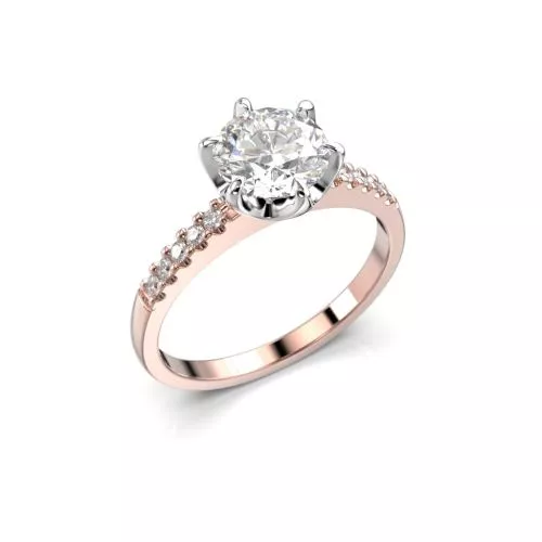Festive Julianna timanttisormus, puna- ja valkokulta 682-110-PV
