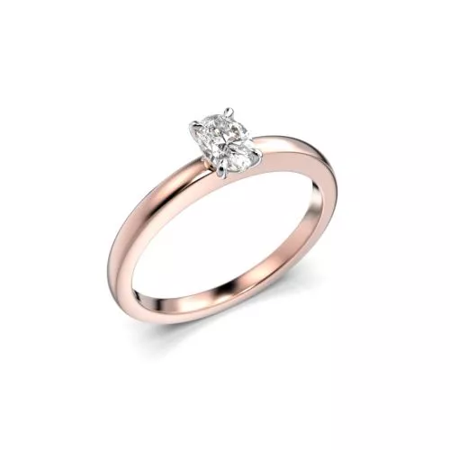 Festive Selena timanttisormus, puna- ja valkokulta 683-030-PV
