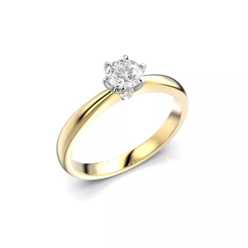 Festive Classic timanttisormus, kelta- ja valkokulta 686-040-KV