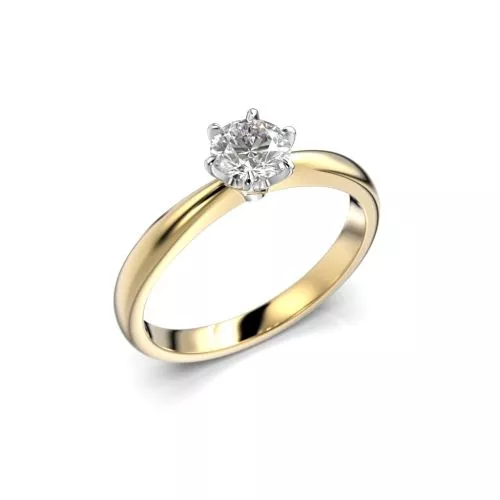 Festive Classic timanttisormus, kelta- ja valkokulta 686-050-KV