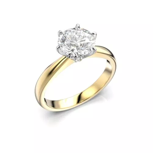 Festive Classic timanttisormus, kelta- ja valkokulta 686-150-KV