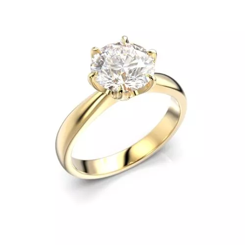 Festive Classic timanttisormus, keltakulta 686-200-KK