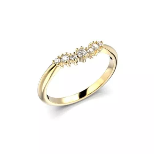 Festive Nelly Side timanttisormus, keltakulta 698-011-KK